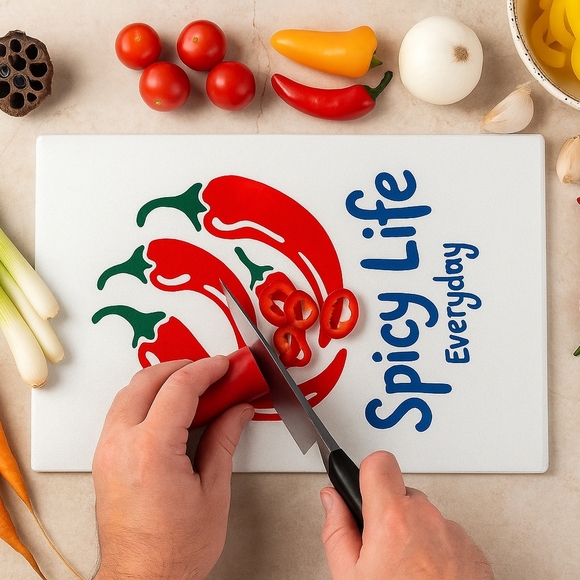 Spicy Life Everyday Cutting Board 8 X 11 In. - Picture 1 of 2